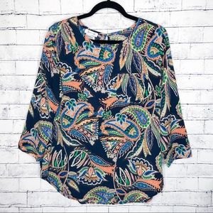 [Van Heusen] 1/4 sleeve paisley blouse